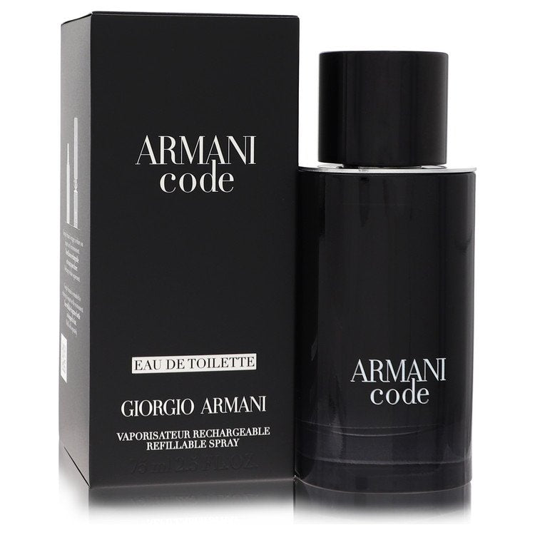 Armani Code by Giorgio Armani Eau De Toilette Spray Refillable 2.5 oz Armani Code by Giorgio Armani Eau De Toilette Spray Refillable 2.5 oz